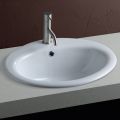 Classic Design White Ceramic Countertop Sink - Papavero