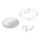 Modern Design Undermount Ceramic Sink - Papavero Viadurini