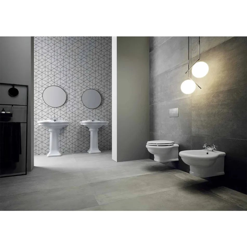 Washbasin Wall or with Ceramic Column L70cm Made in Italy Avise Viadurini