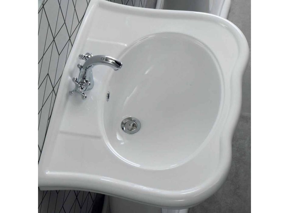 Washbasin Wall or with Ceramic Column L70cm Made in Italy Avise