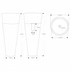 Modern Column Free Standing Washbasin in White Marble - Merlo Viadurini