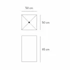 Geometric Design Floor Washbasin in Porcelain Stoneware 4 Finishes - Calogero Viadurini