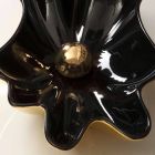 Designer washbasin ceramic black and gold made in Italy Rayan Viadurini