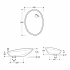 Design ceramic counter top washbasin made in Italy Glossy Viadurini