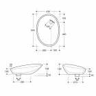 Design ceramic counter top washbasin made in Italy Glossy Viadurini