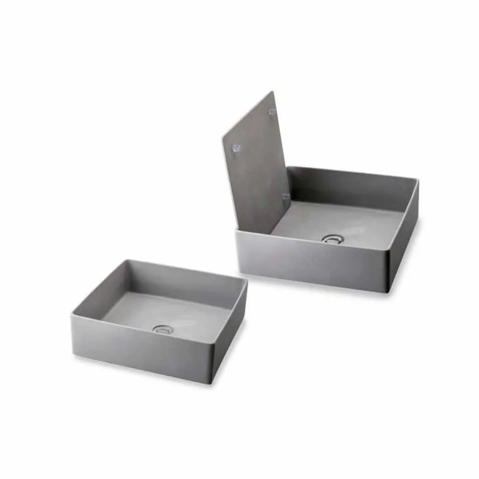 Design Countertop Washbasin with Resin Plate - Duca Viadurini