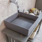 Design Countertop Washbasin with Resin Plate - Duca Viadurini
