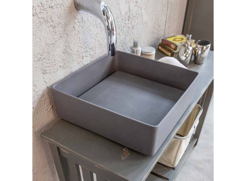 Design Countertop Washbasin with Resin Plate - Duca Viadurini