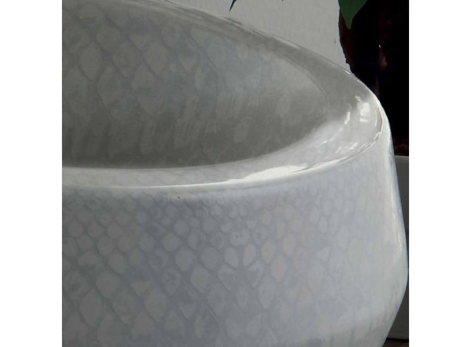 Countertop design washbasin in python ceramic made in Italy Elisa Viadurini