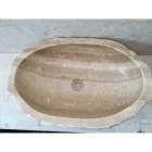 Countertop design washbasin for Laia bathroom in natural stone Viadurini