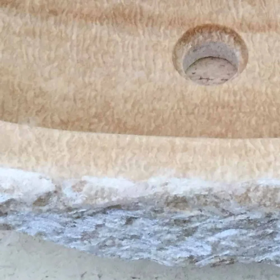 Countertop design washbasin for Laia bathroom in natural stone Viadurini