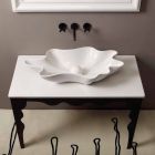 Modern design ceramic counter top washbasin made in Italy Rayan Viadurini