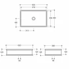 Contemporary design countertop ceramic washbasin made in Italy Debora Viadurini