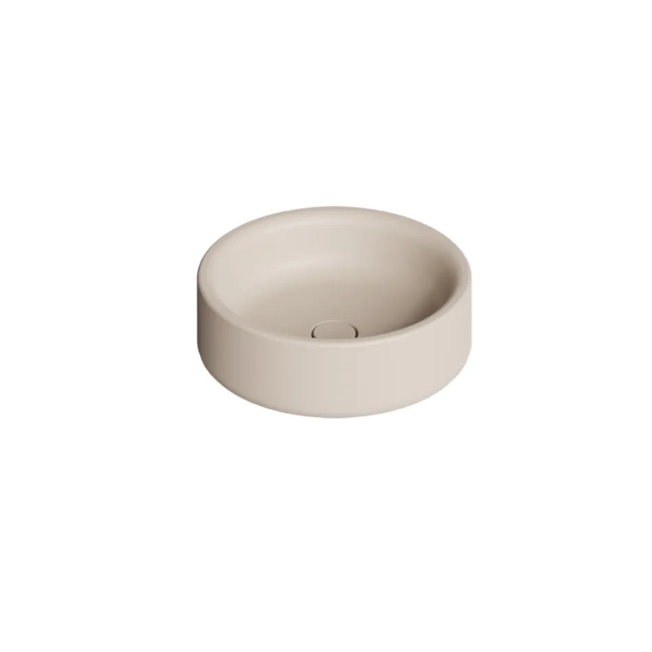 42 cm Diameter Countertop Ceramic Washbasin Made in Italy - Girl Viadurini