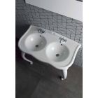 Double Console or Wall-mounted Washbasin in Modern Avise Ceramic Viadurini