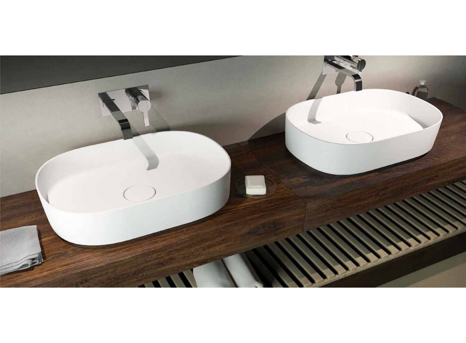 Freestanding countertop washbasin made in Italy, Formicola Viadurini