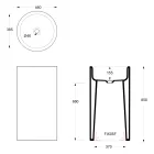 Freestanding Ceramic Countertop Washbasin Made in Italy - Ragazza Viadurini