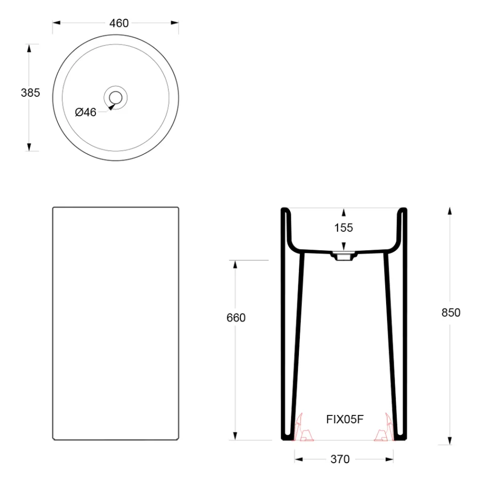 Freestanding Ceramic Countertop Washbasin Made in Italy - Ragazza Viadurini