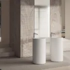 Freestanding Ceramic Countertop Washbasin Made in Italy - Ragazza Viadurini