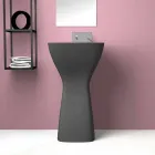 Freestanding modern ceramic washbasin made in Italy, Firmino Viadurini