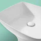Freestanding modern ceramic washbasin made in Italy, Firmino Viadurini