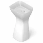 Freestanding modern ceramic washbasin made in Italy, Firmino Viadurini