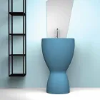 Modern freestanding ceramic washbasin made in Italy, Basile Viadurini