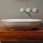 Modern design ceramic washbasin countertop made in Italy Viadurini