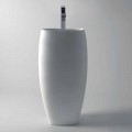 Gaiola modern design freestanding ceramic washbasin, made in Italy