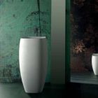 Modern design freestanding ceramic washbasin Gaiola, made in Italy Viadurini