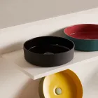 Washbasin in porcelain stoneware of different finishes Made in Italy - Envelope Viadurini