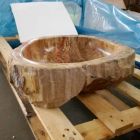 Wooden washbasin Goose stone fossil sole Viadurini