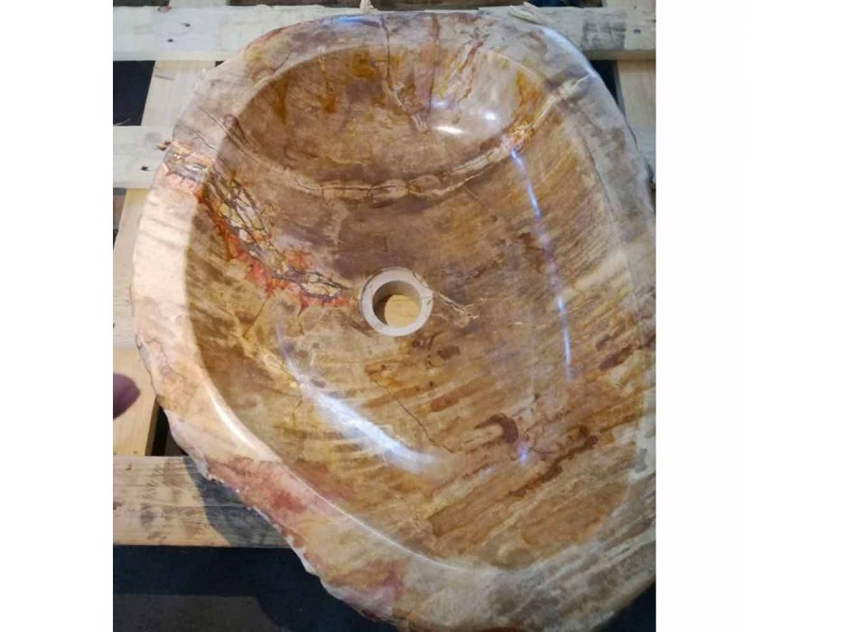 Wooden washbasin Goose stone fossil sole Viadurini