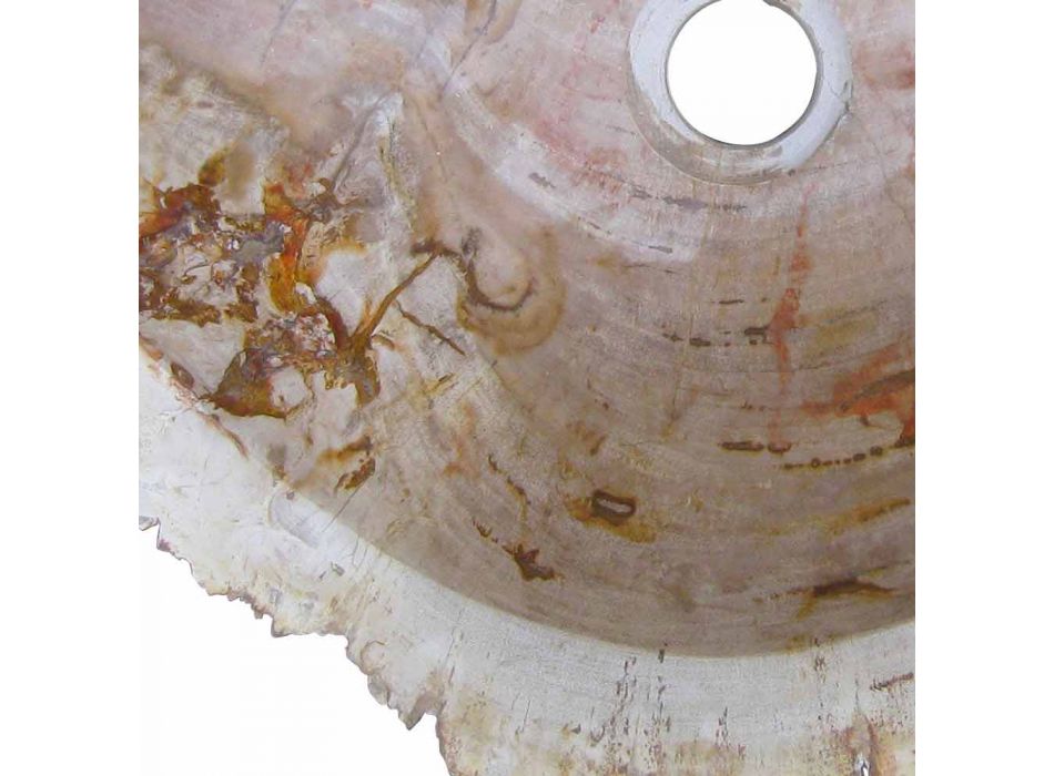Wood Fossil sink countertop Goa single piece Viadurini