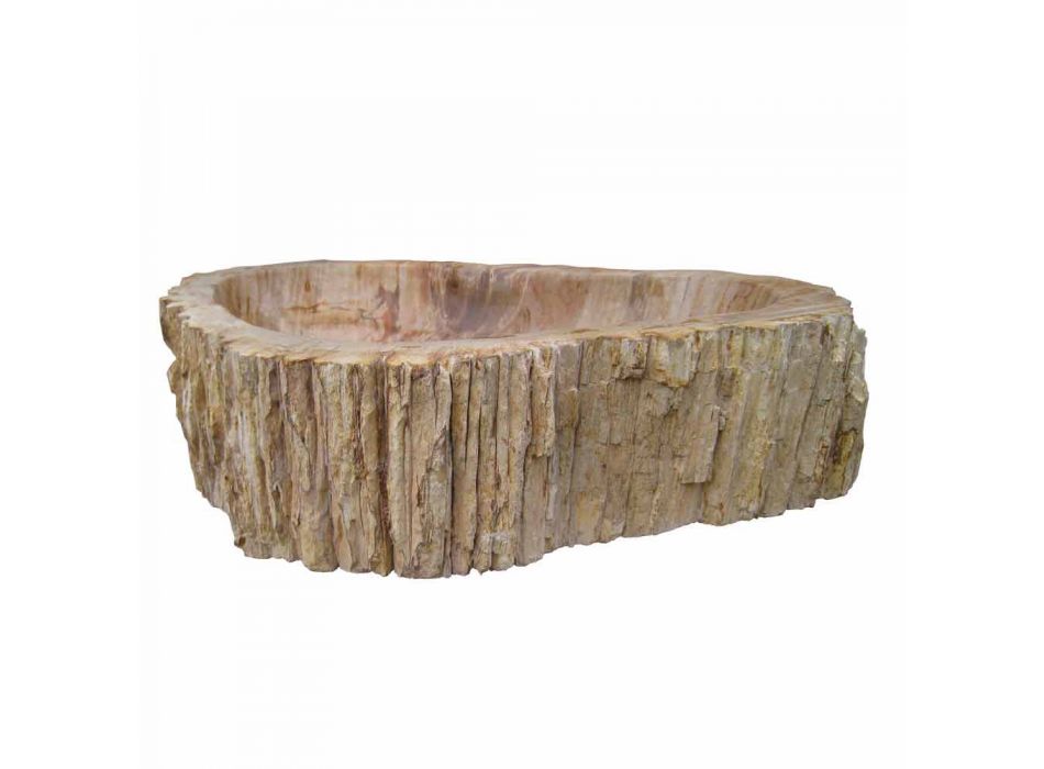 Wood Fossil sink countertop Goa single piece Viadurini