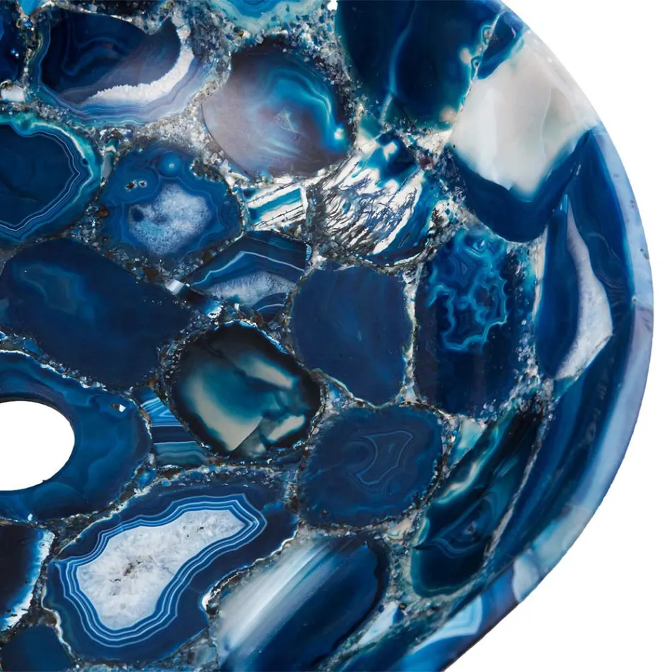 Sasha countertop agate stone washbasin, unique handmade piece Viadurini
