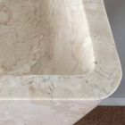 Washbasin in natural stone with column Robin, white single piece Viadurini
