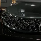 Porcelain washbasin with hand-applied petals Made in Italy - Amarone Viadurini