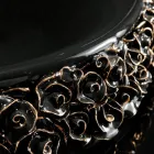 Porcelain washbasin with hand-applied petals Made in Italy - Amarone Viadurini