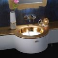 Built-in sink in Fire Clay with band in different finishes Made in Italy - Erioli