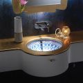 Built-in sink in Fire Clay with Marrakesh decoration Made in Italy - Erioli