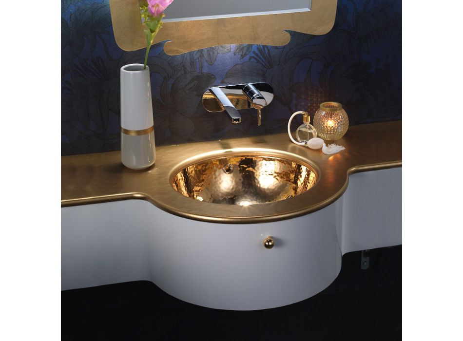 Built-in washbasin in Fire Clay of 3 Finishes Made in Italy - Erioli Viadurini