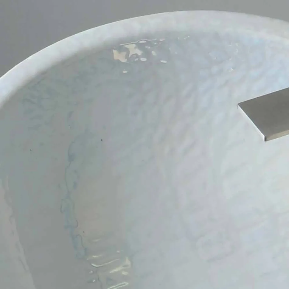 Countertop mother-of-pearl washbasin with modern design made in Italy Glossy Viadurini