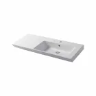Modern Right Countertop Recessed Basin in Ceramic Maida Viadurini