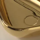 Modern countertop washbasin in gold ceramic made in Italy Sofia Viadurini