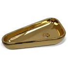 Modern countertop washbasin in gold ceramic made in Italy Sofia Viadurini