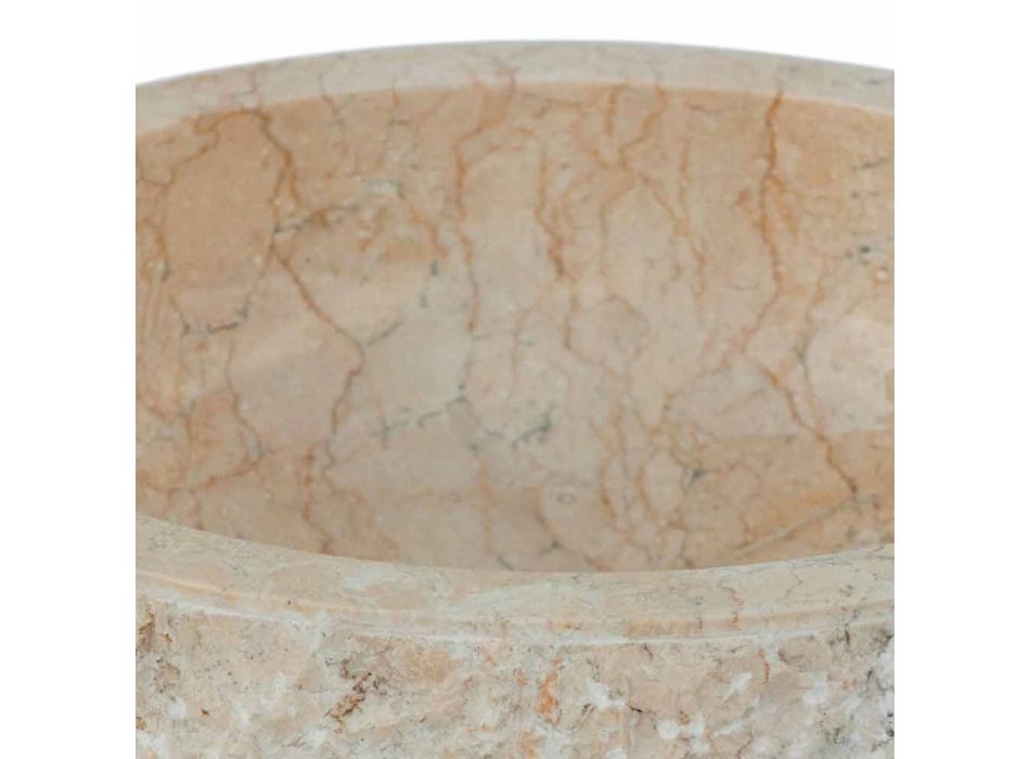 Modern countertop washbasin in white natural stone Lola, unique piece Viadurini