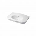 Modern ceramic wall-mounted sink with or without legs, L 90cm Avise