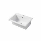 Modern One-hole Washbasin in White or Panama Colored Ceramic Viadurini