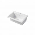 Modern single hole sink in white or colored ceramic Panama